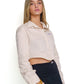 Camisa cropped popelyn rayas